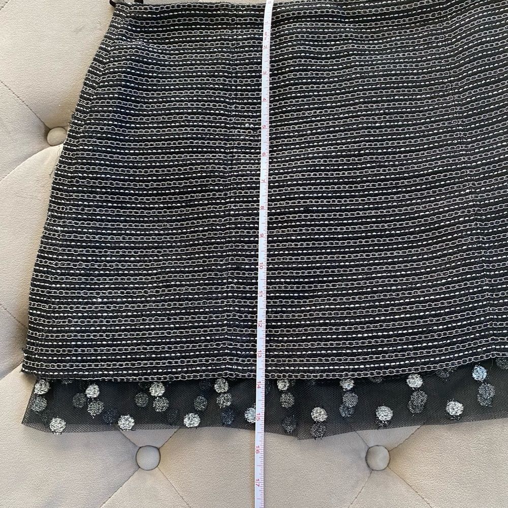 🚫SOLD🚫CHANEL Striped and Polka-Dot Knee-Length Trapezoid Skirt Size 40 - Picture 4 of 7